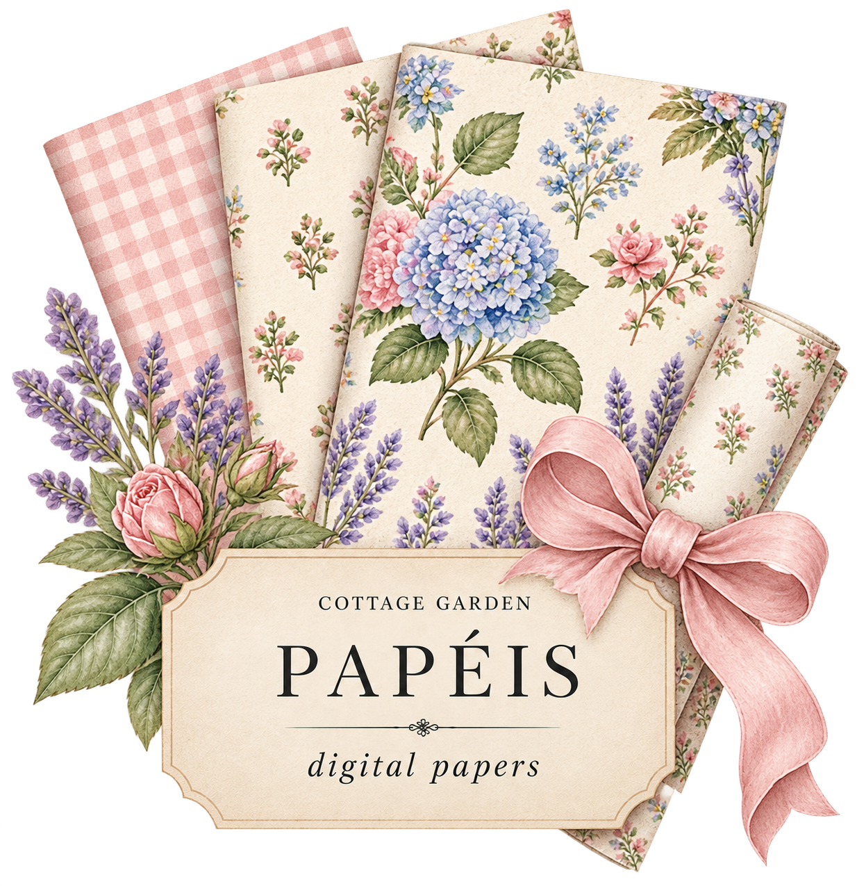 Papéis digitais — Cottage Garden